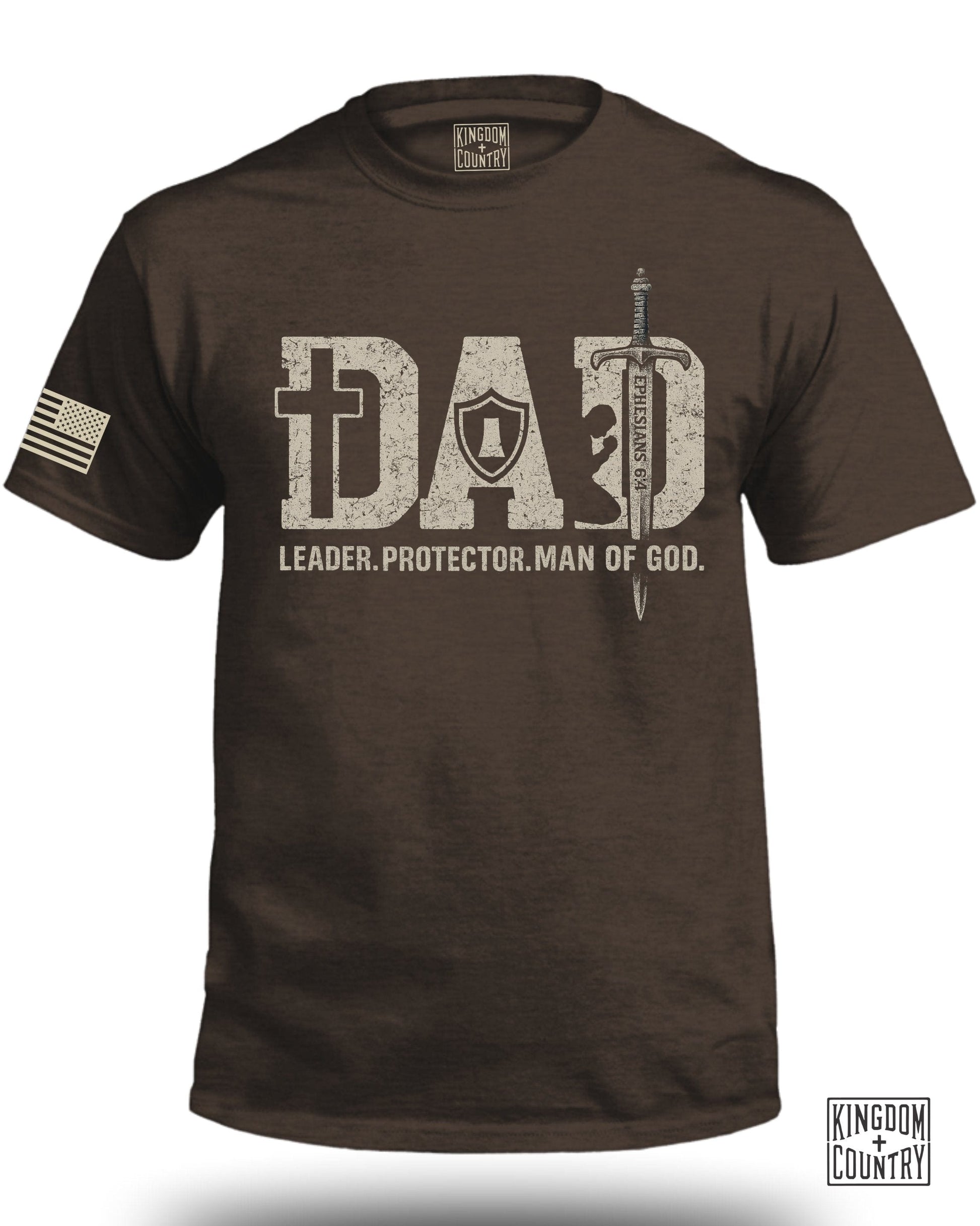 DAD Leader Protector Man Of God Graphic Tee product