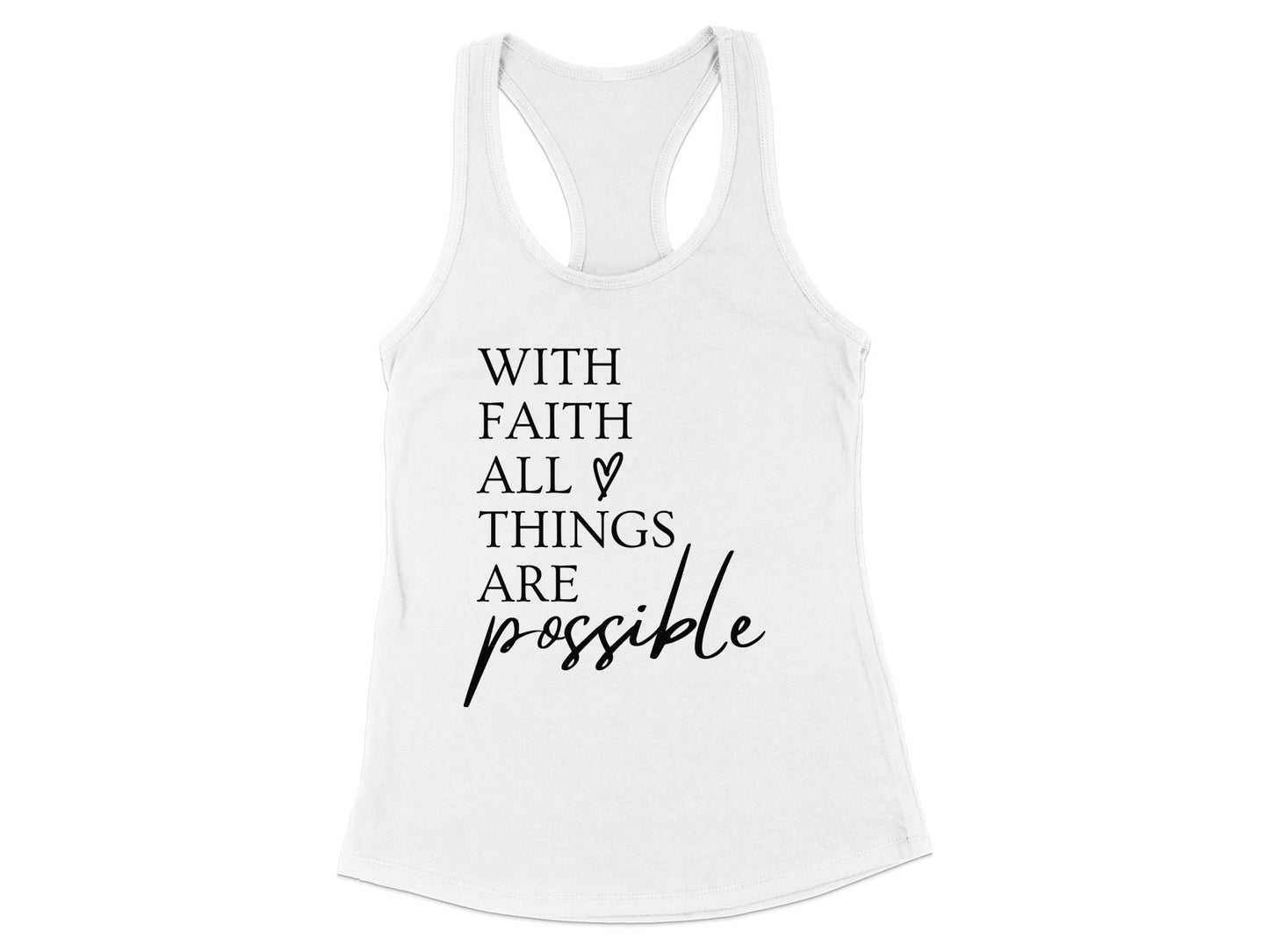 With Faith All Things Are Possible Tank Top product