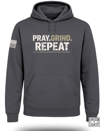 Pray Grind Repeat Inspirational Hoodie product
