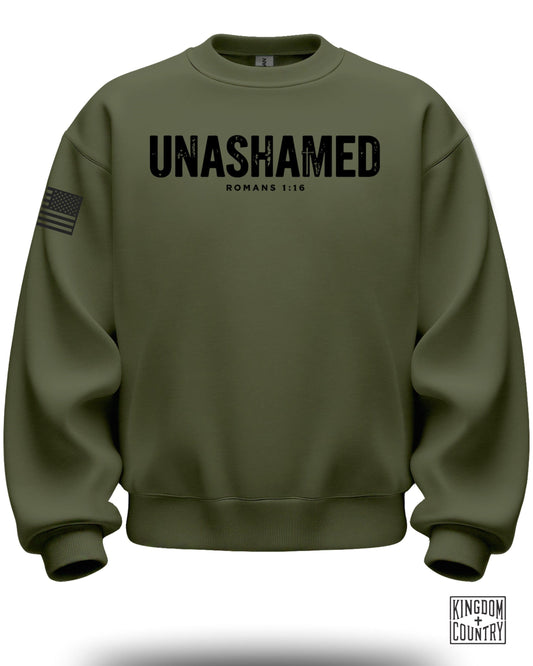 Unashamed Romans 1:16 Design Crewneck Sweatshirt