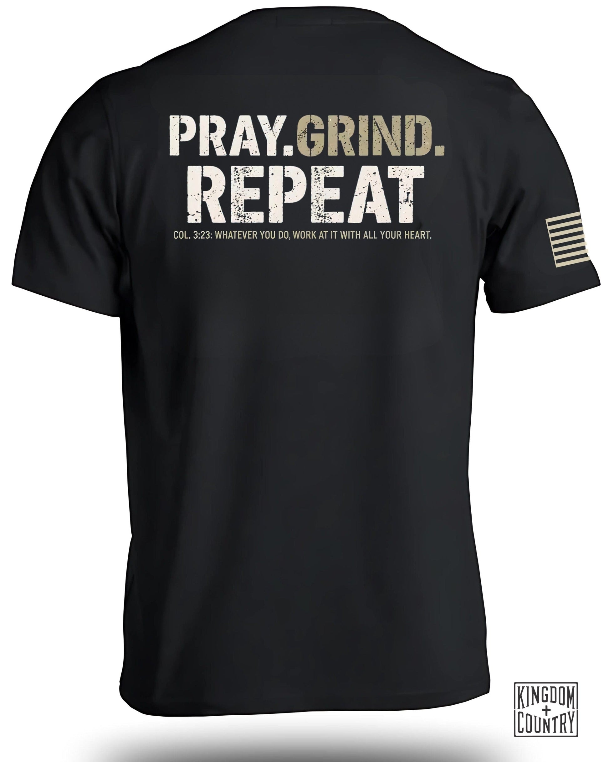 Pray Grind Repeat Inspiring Message Tee product
