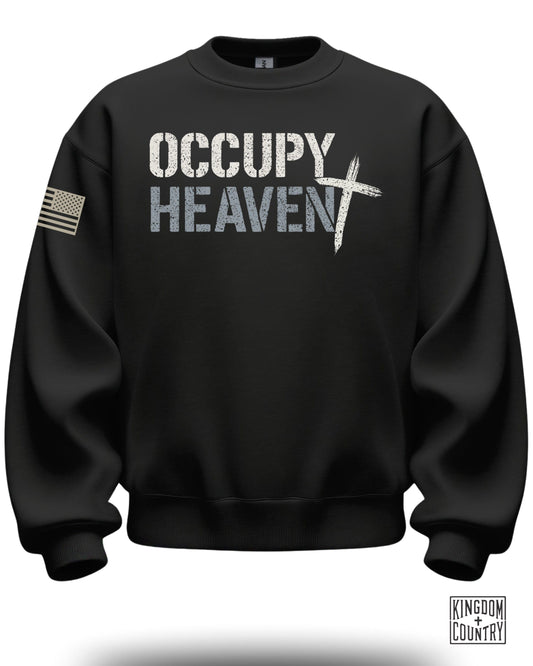 Occupy Heaven Cross Graphic Sweatshirt Clothing Product