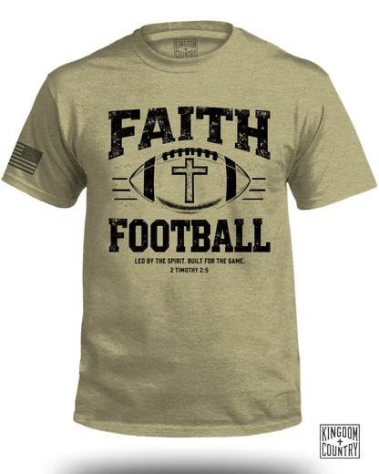 Faith Football Built For The Game 2 Timothy 2:5 T-shirt product