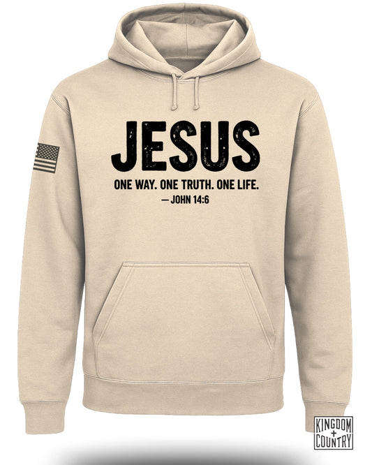 JESUS One Way One Truth One Life John 14:6 Hoodie