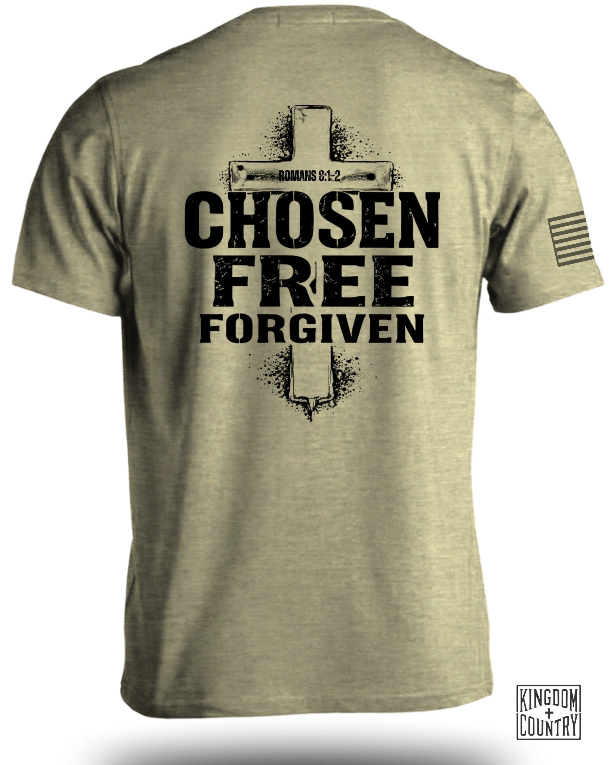 Chosen Free Forgiven Inspirational Graphic T-shirt product type