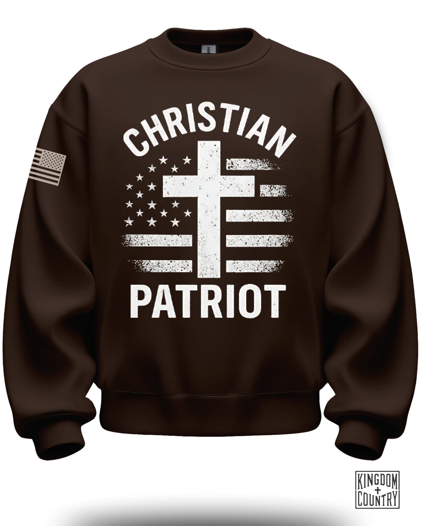 Christian Patriot Crewneck Sweatshirt for Faithful Supporters