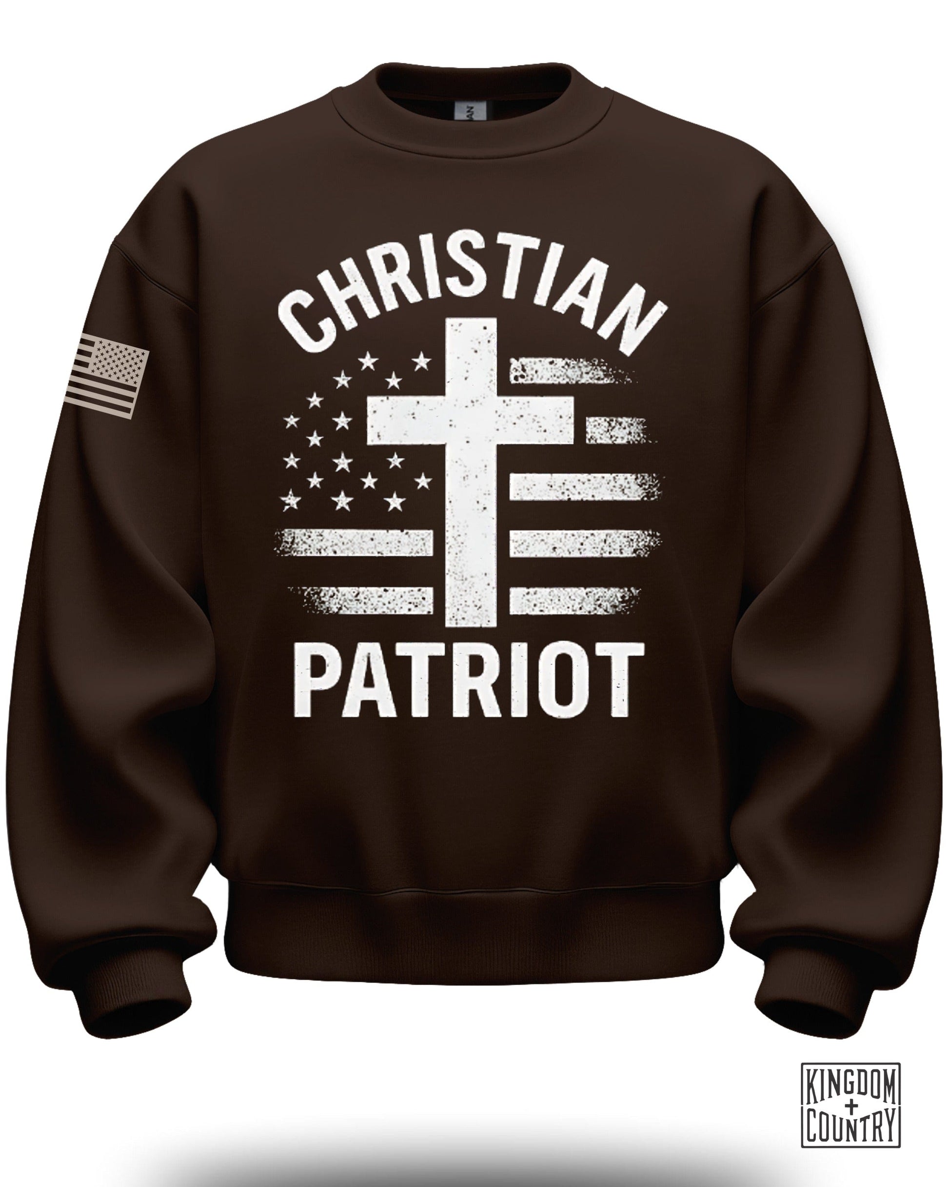 Christian Patriot Crewneck Sweatshirt for Faithful Supporters