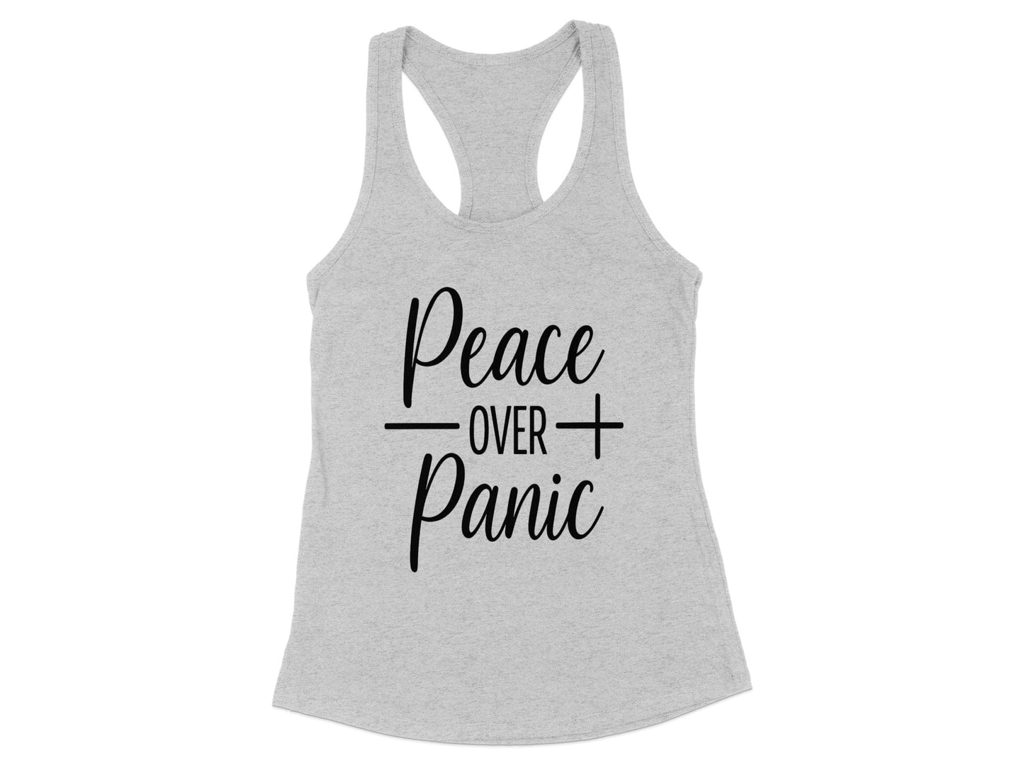 Peace Over Panic Motivational Tank Top product type