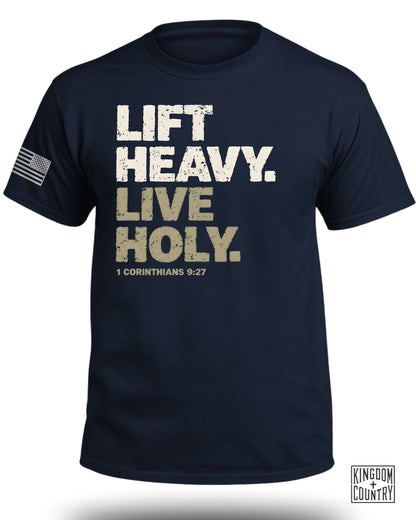 Lift Heavy Live Holy 1 Corinthians 9:27 T-shirt