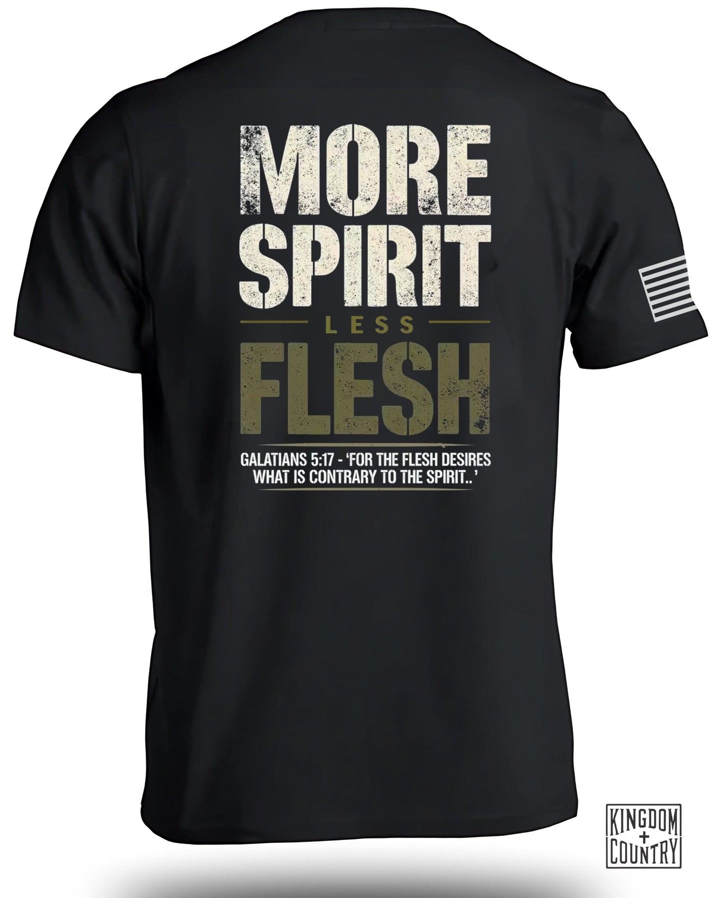 More Spirit Less Flesh Print Black Shirt product