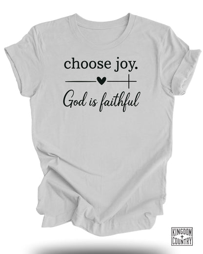 Choose Joy God Is Faithful Printed T-Shirt product