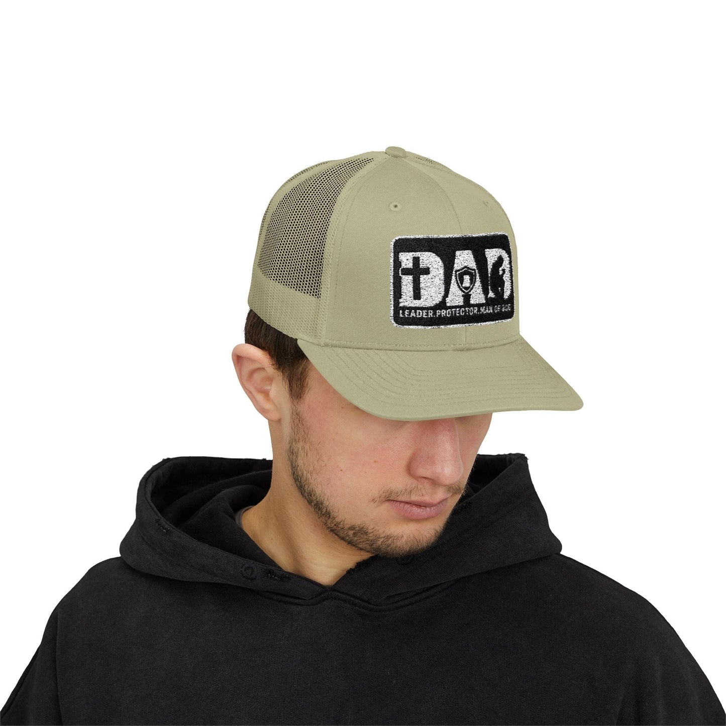 Dad-Leader Protector Man of God Snapback Trucker Cap