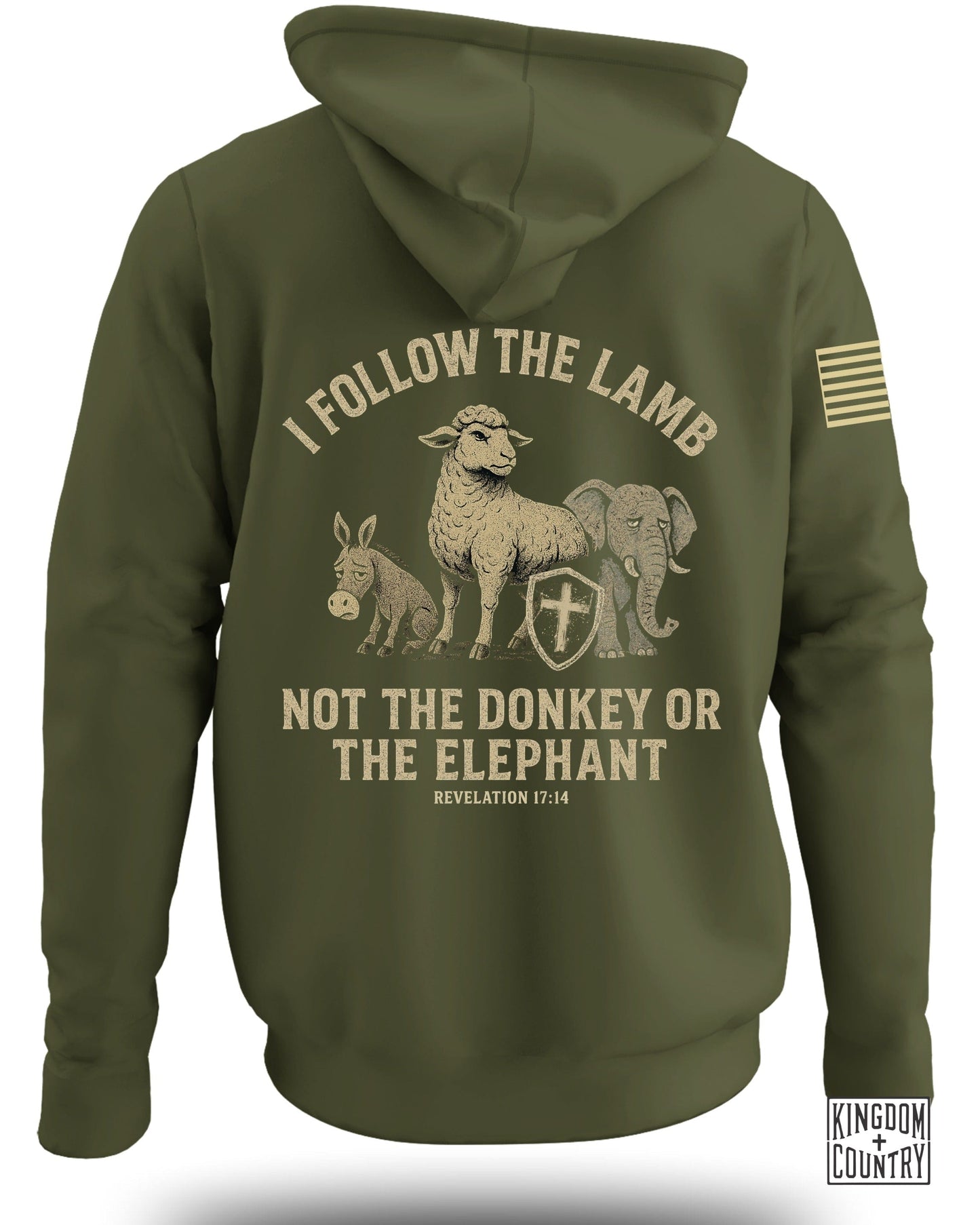 I Follow The Lamb Hoodie Not The Donkey Or Elephant Product