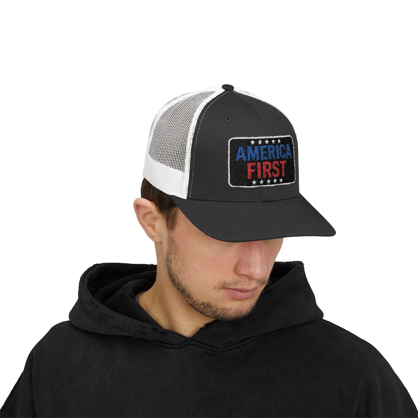America First Snapback Trucker Cap
