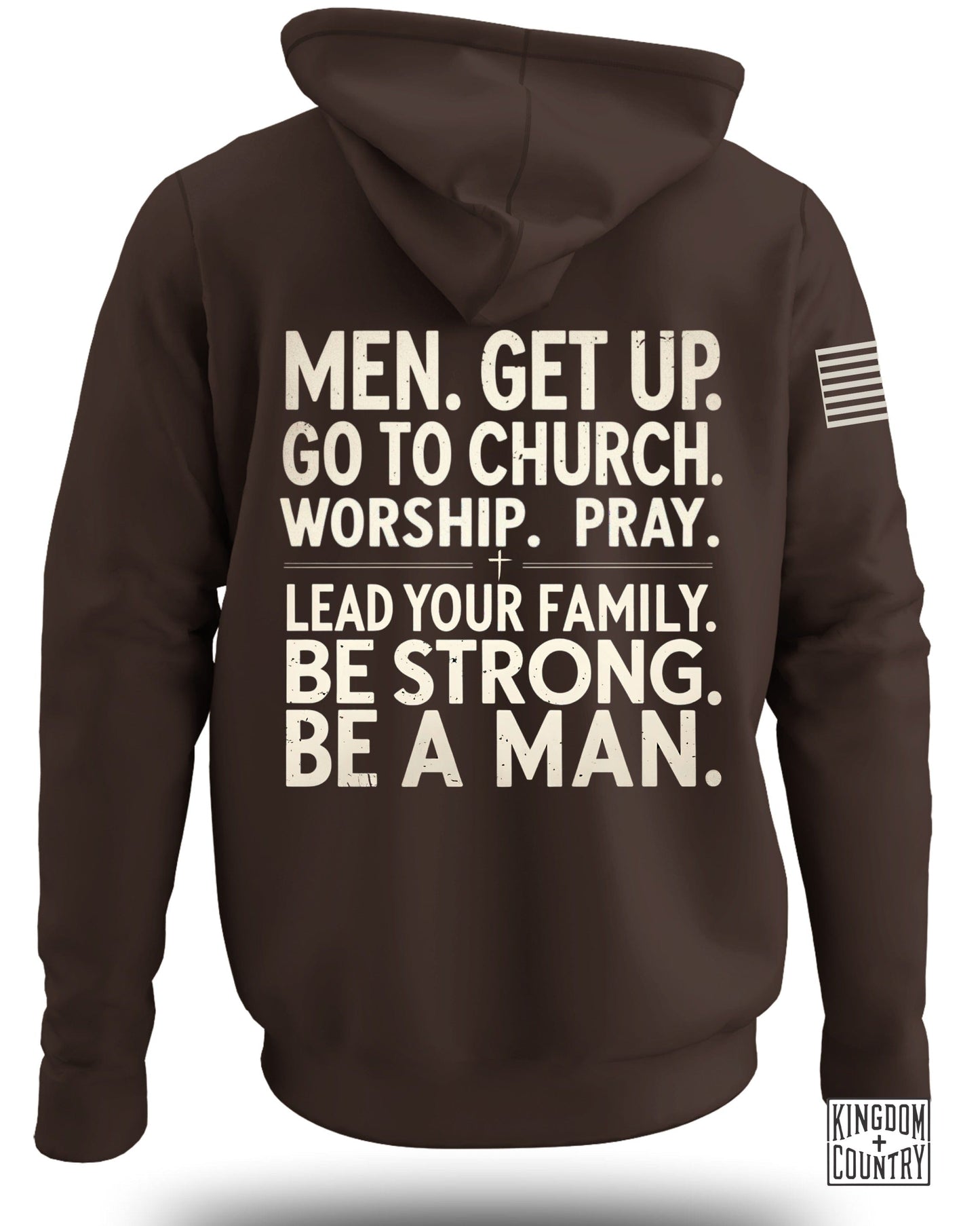 Men Inspirational Hoodie for Worship and Family Guidance
