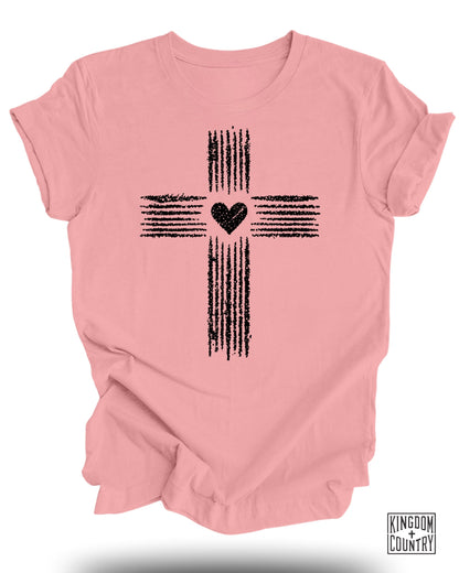 Heart and Cross Graphic Design T-shirt product