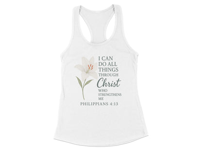 Inspirational Philippians 4:13 Design Tank Top product type