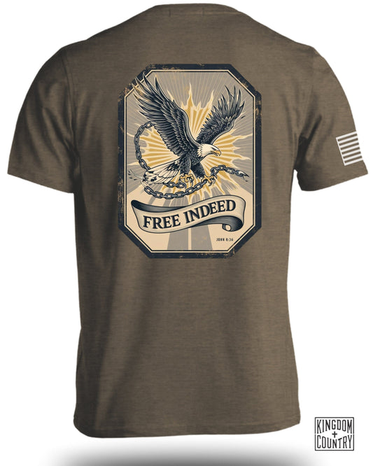 Free Indeed Eagle with Flag Graphic Shirt product