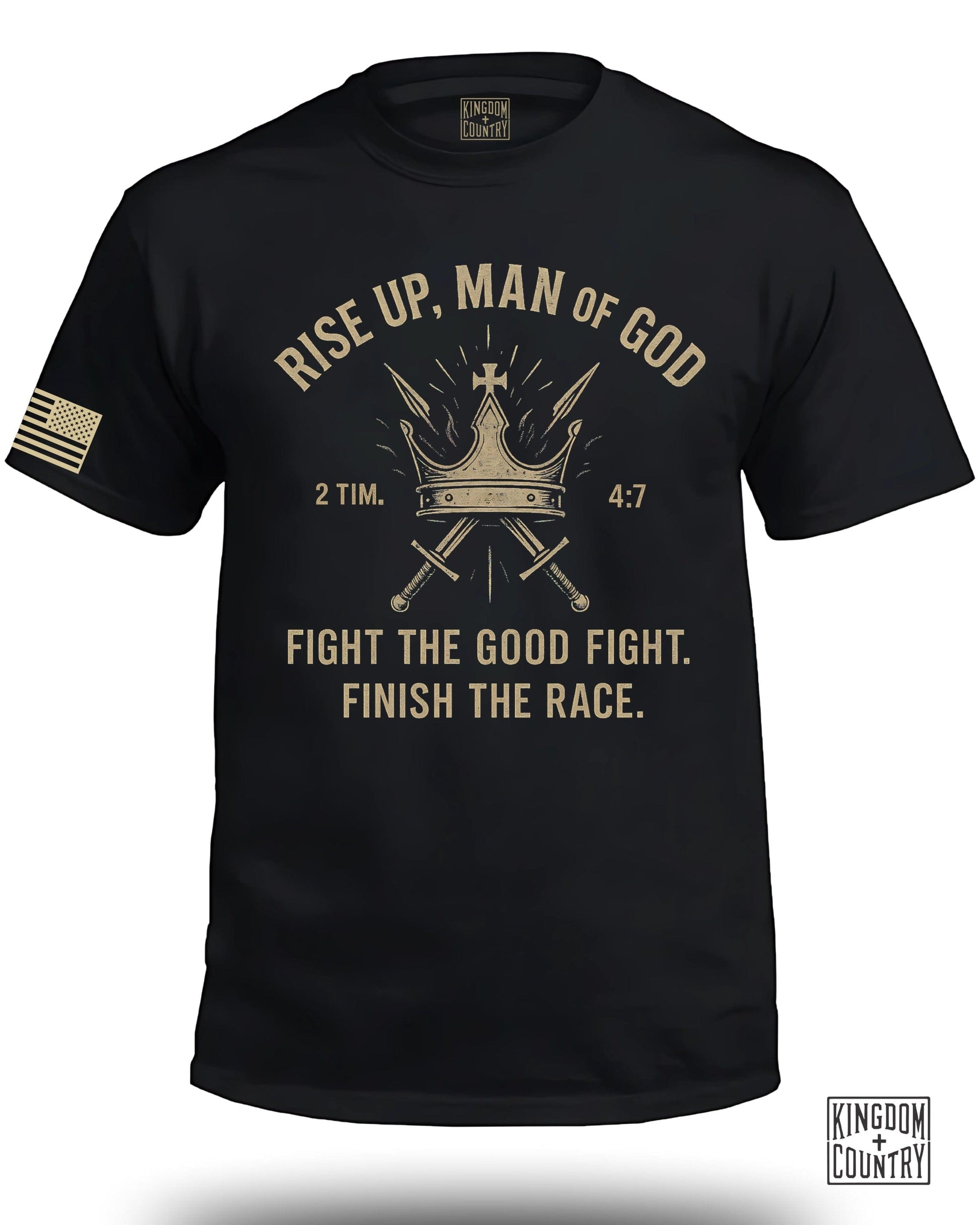 Rise Up Man of God Fight the Good Fight Race T-shirt