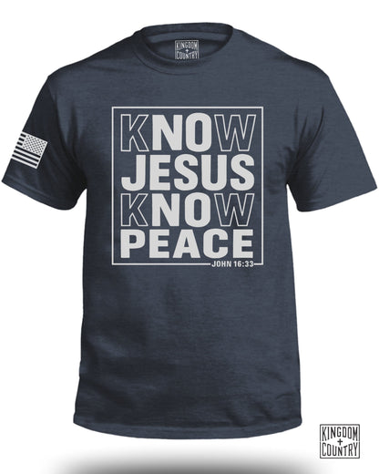 Know Jesus Know Peace John 16:33 T-shirt product