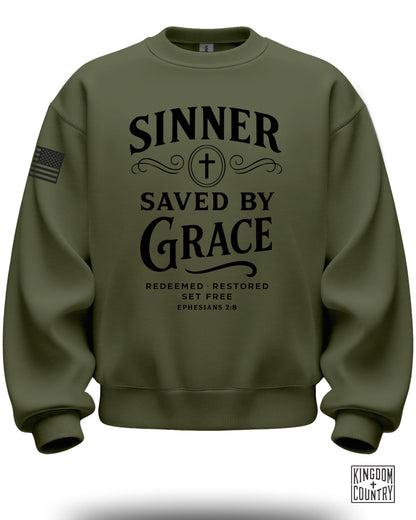 Sinner Saved By Grace Christian Sweatshirt Perfect Gift