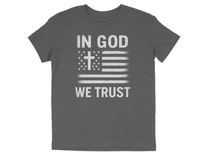 In God We Trust T-shirt with American Flag Design