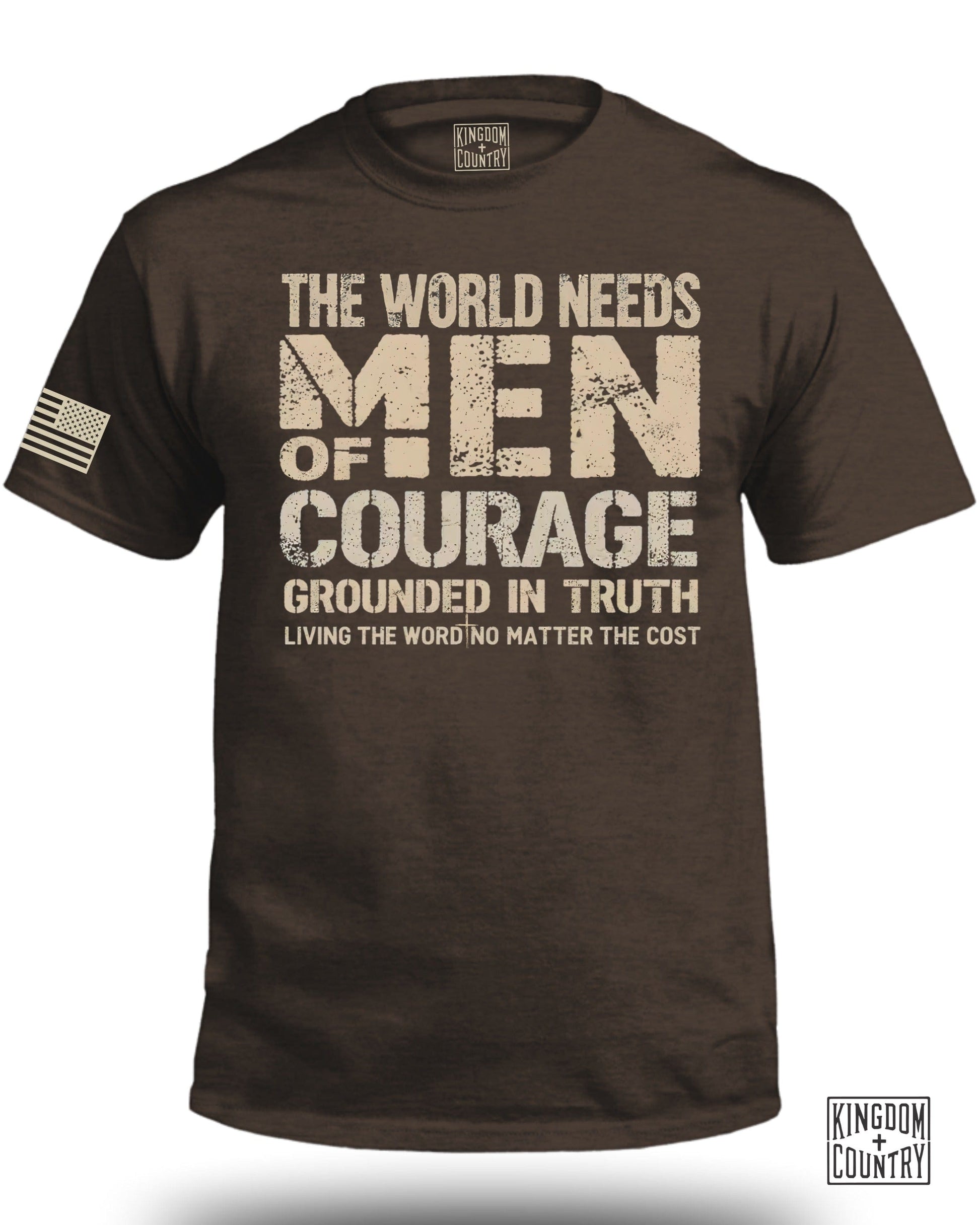 The World Needs Men of Courage Brown Shirt product