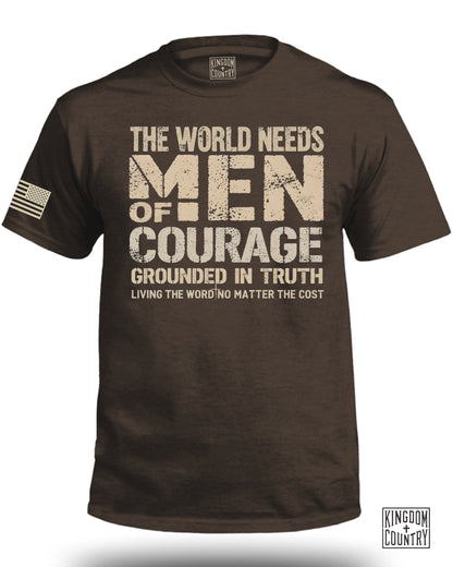 The World Needs Men of Courage Brown Shirt product