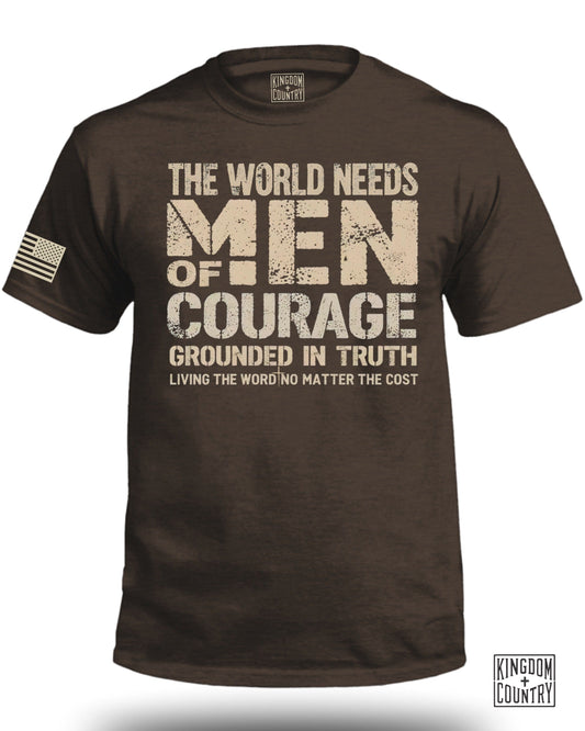 The World Needs Men of Courage Brown Shirt product