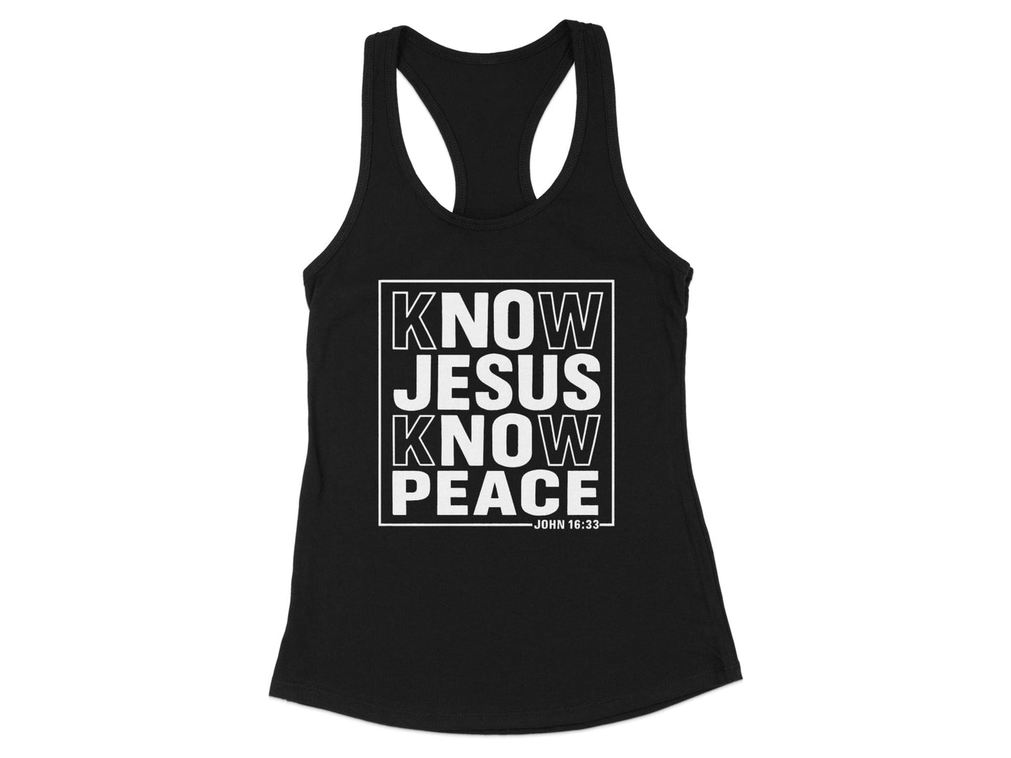 Know Jesus Know Peace John 16:33 Tank Top product type
