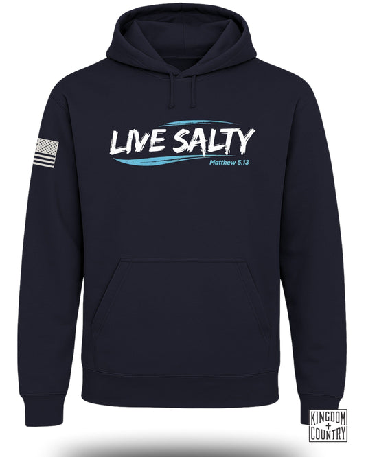 Live Salty American Flag Hoodie Matthew 5:13 product
