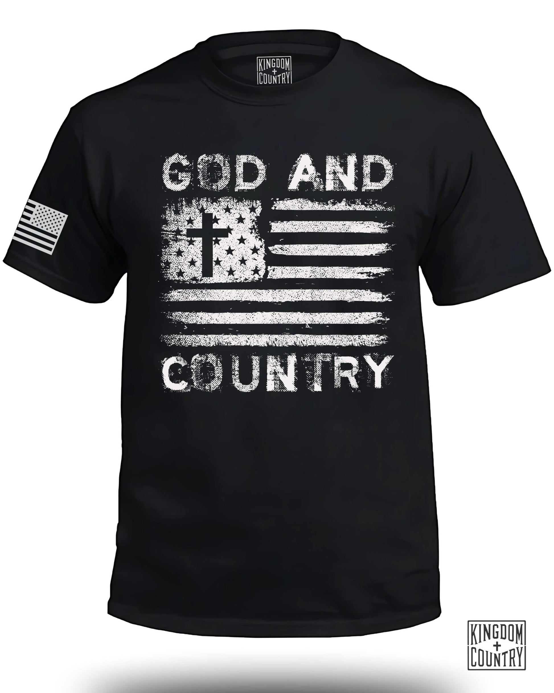 God and Country American Cross Flag T-shirt product