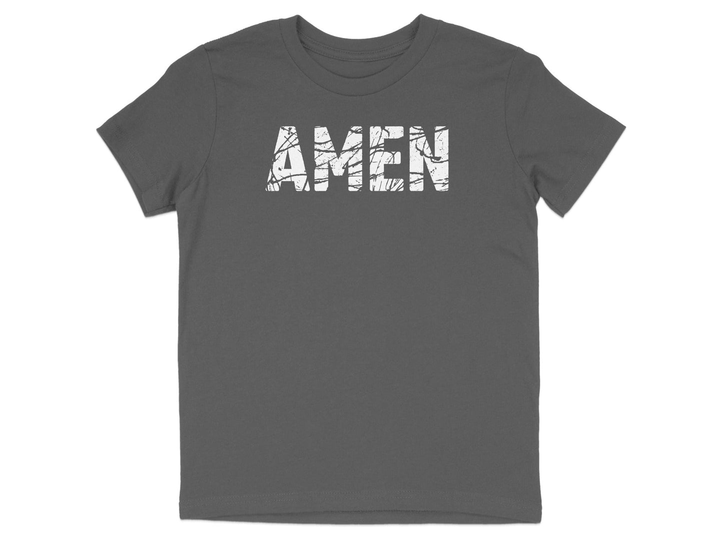AMEN Text on Dark Gray Casual T-Shirt