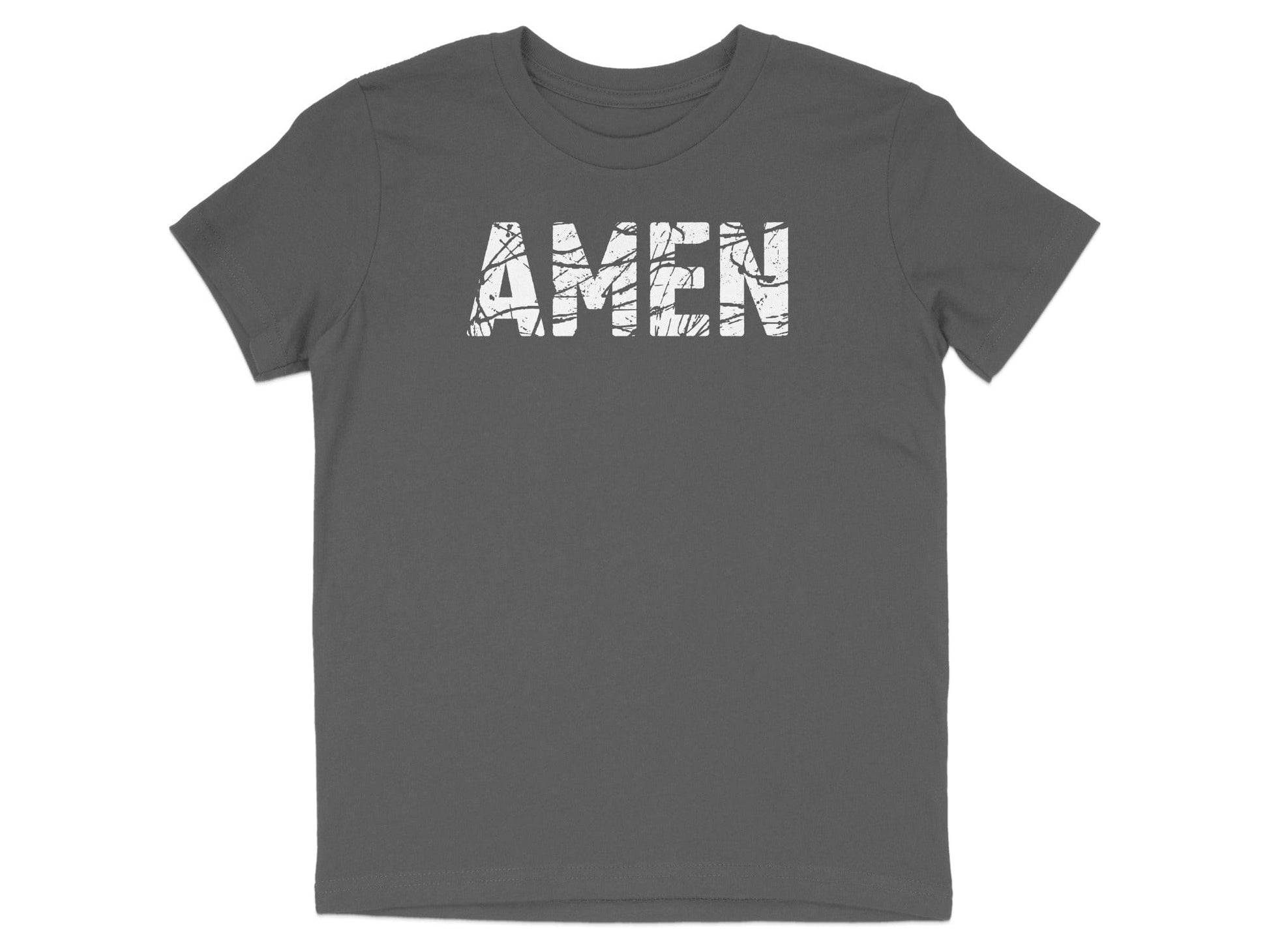AMEN Text on Dark Gray Casual T-Shirt