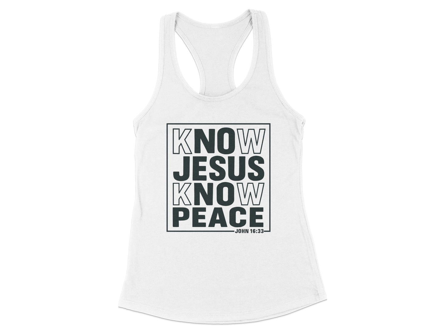 Know Jesus Know Peace John 16 33 Tank Top product type