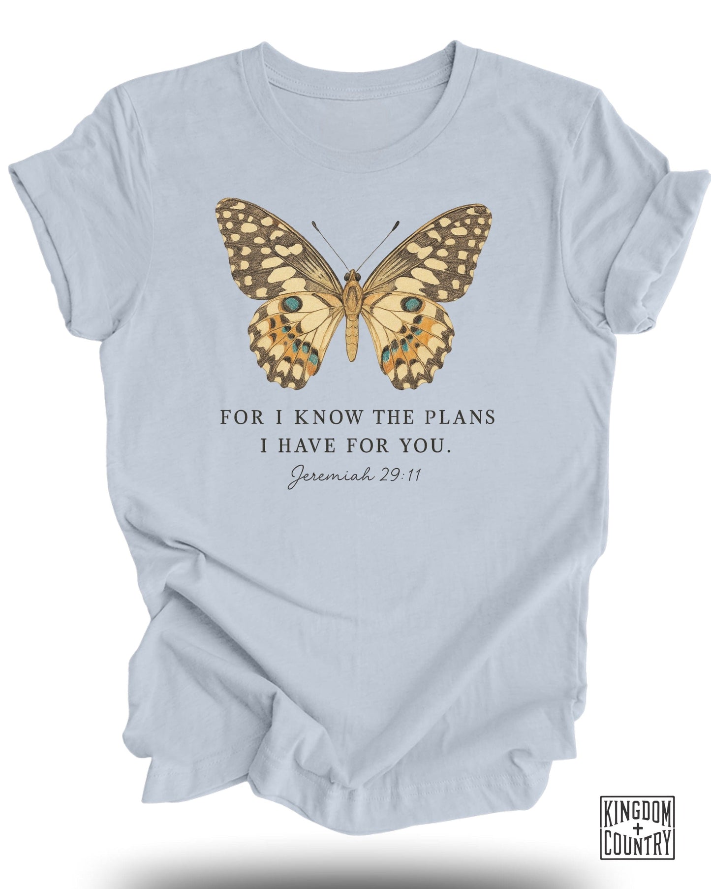 Jeremiah 29 11 Printed Butterfly Design T-Shirt Product