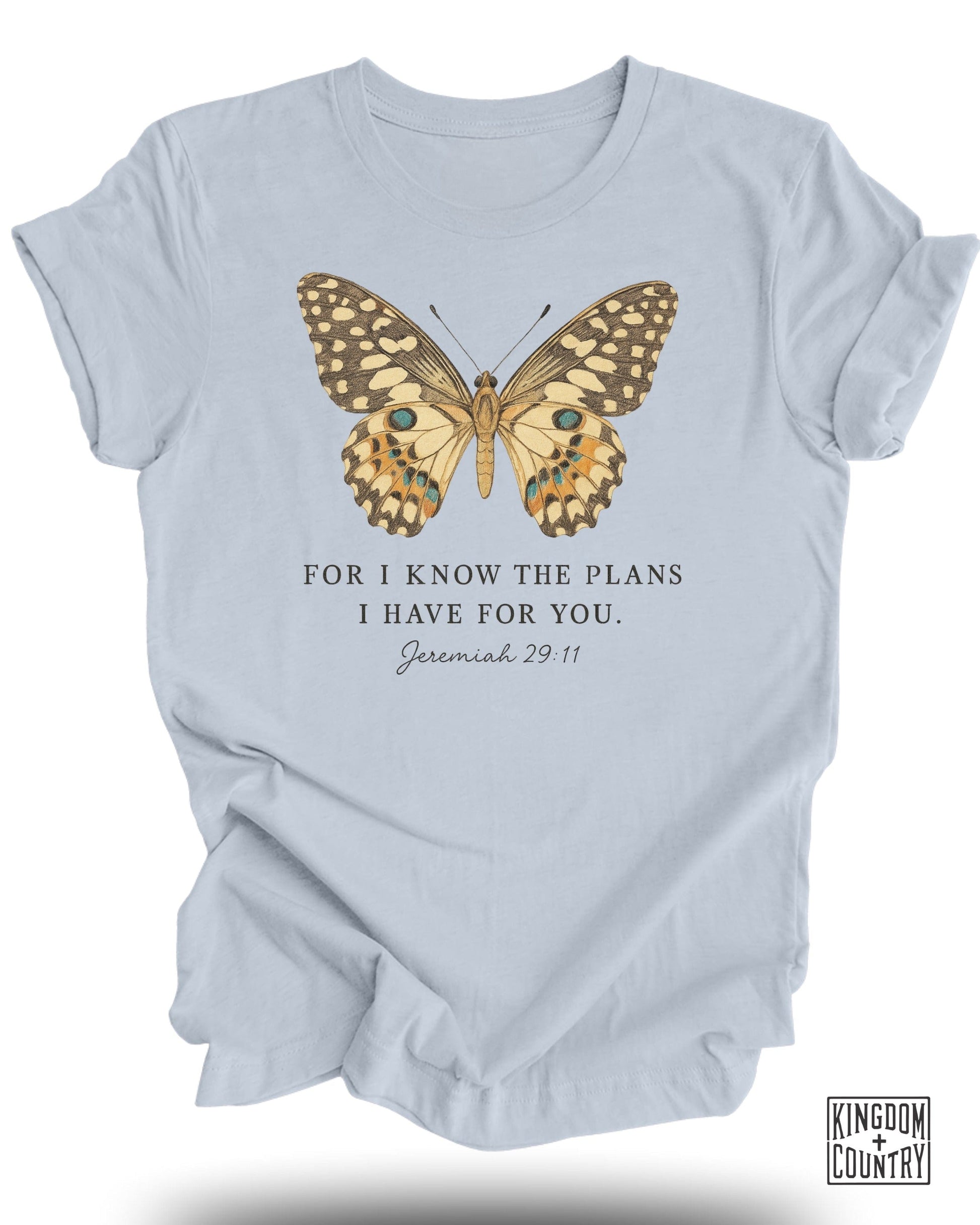 Jeremiah 29 11 Printed Butterfly Design T-Shirt Product