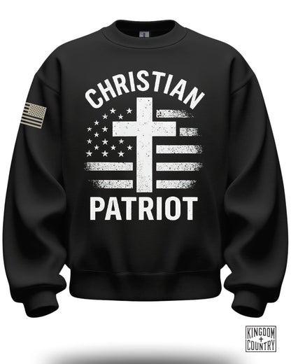 Christian Patriot Flag Print Sweatshirt