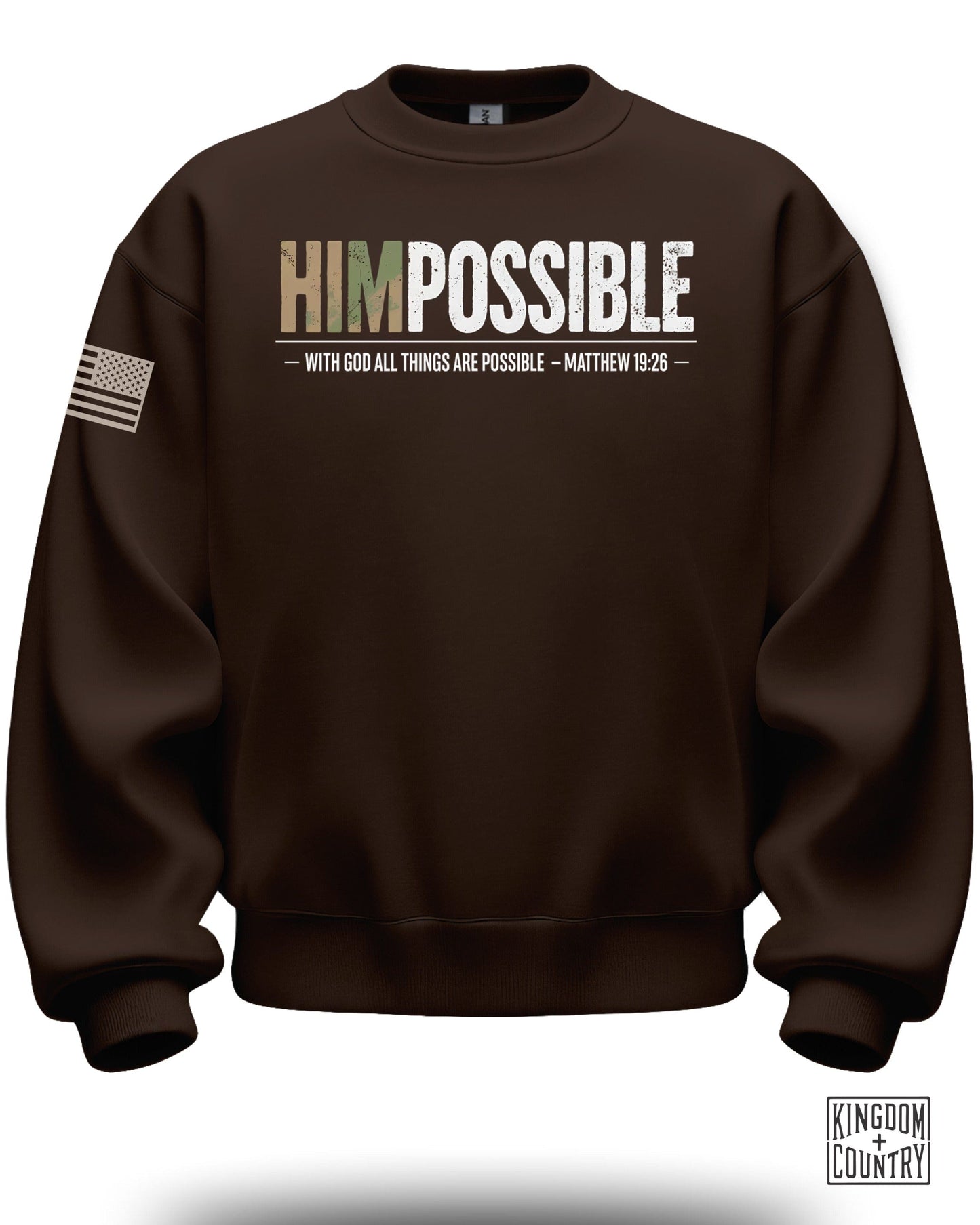 HIMPossible with Message on Back Crewneck Sweater