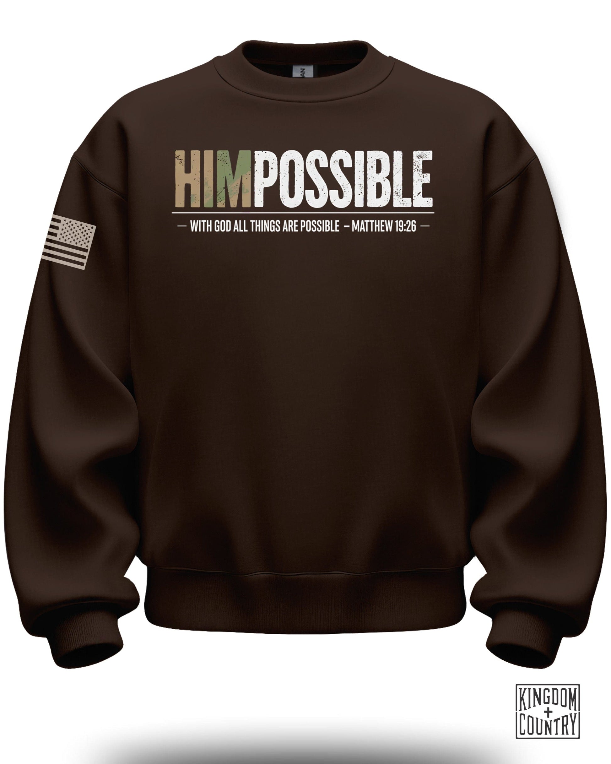 HIMPossible with Message on Back Crewneck Sweater