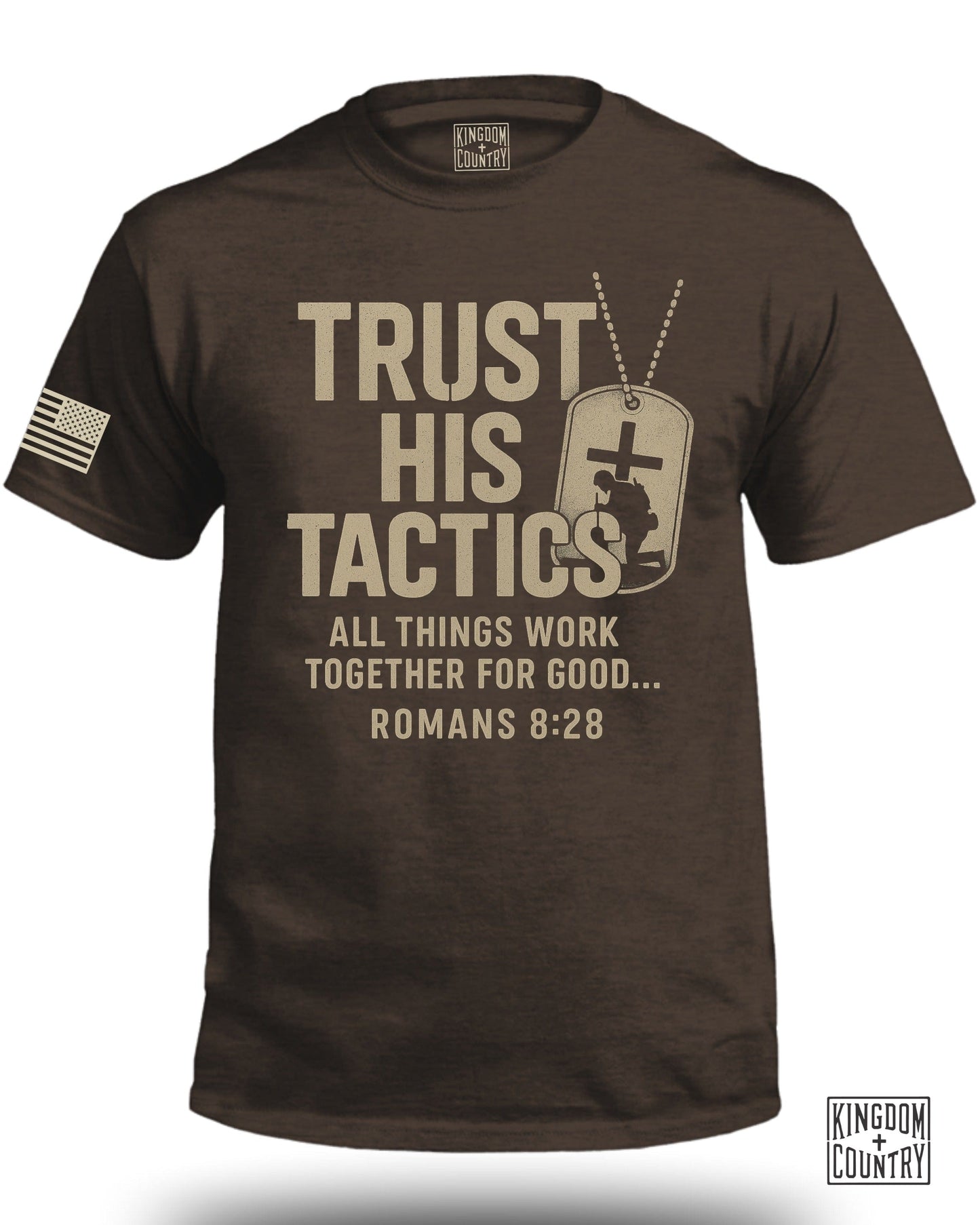 Trust His Tactics Romans 8:28 Graphic T-shirt product