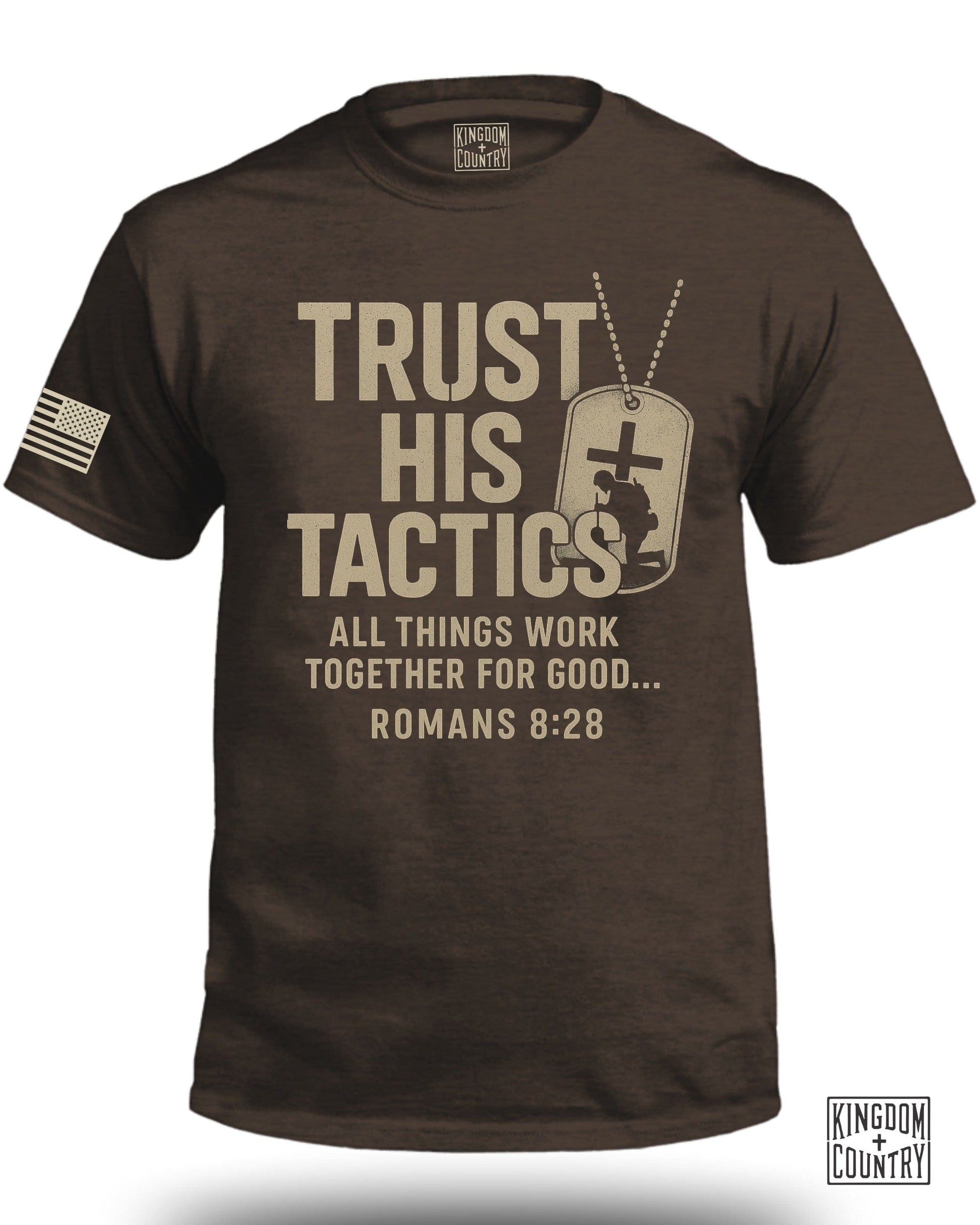 Trust His Tactics Romans 8:28 Graphic T-shirt product