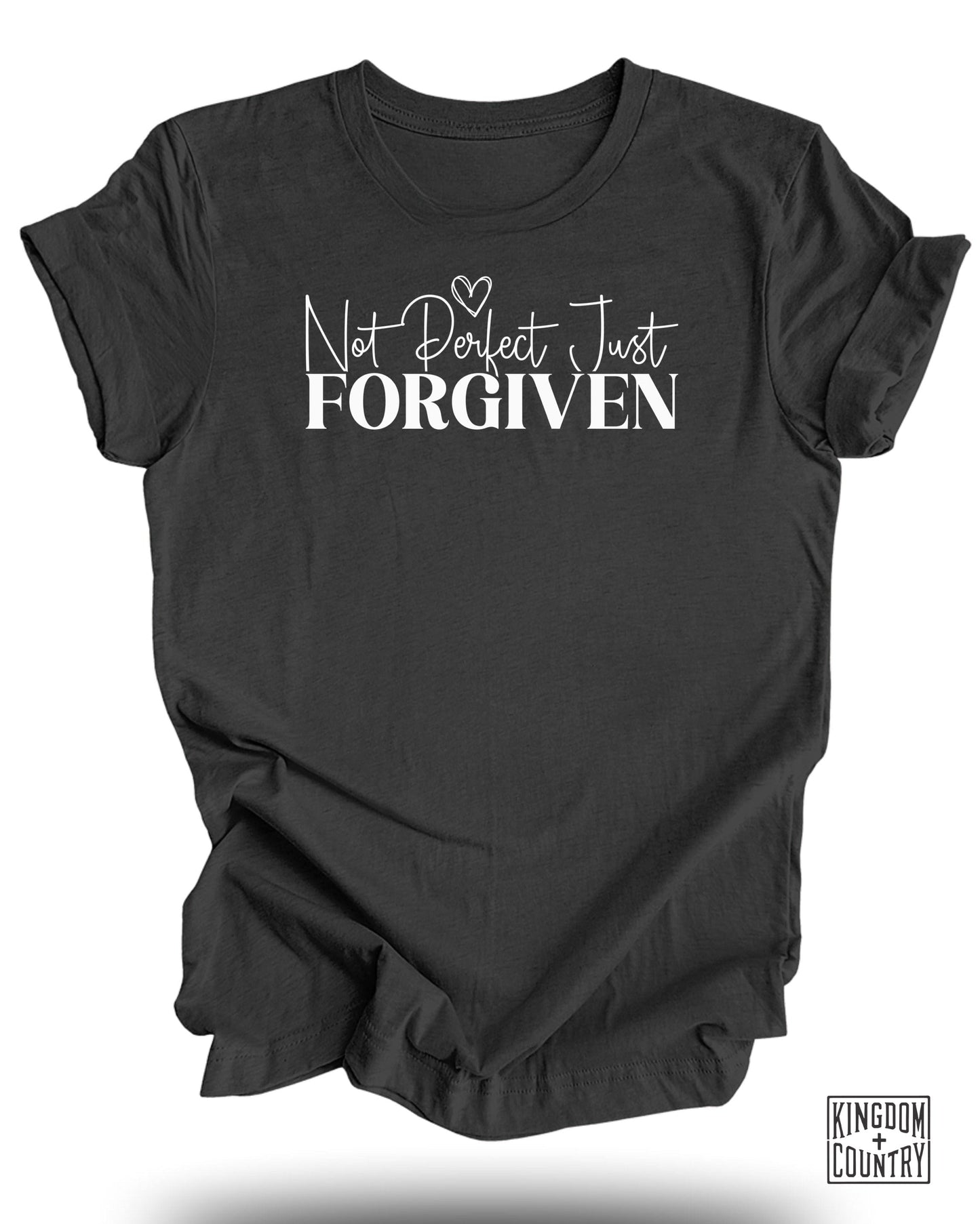 Not Perfect Just Forgiven Heart Graphic T-shirt product