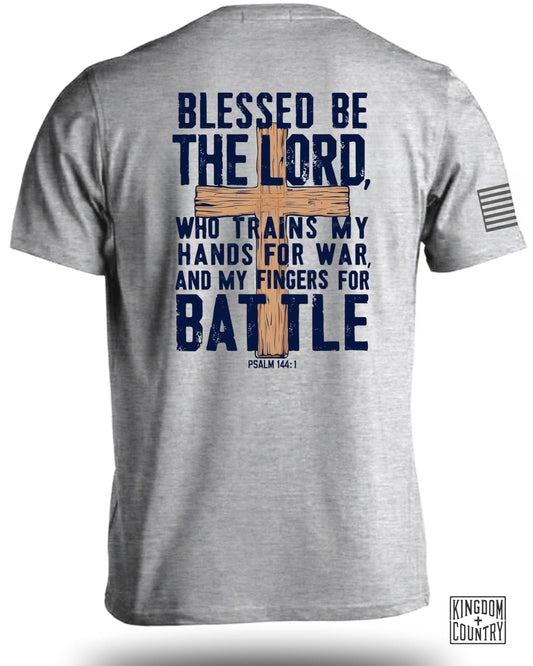 Blessed Be the Lord Who Trains My Hands T-shirt product type