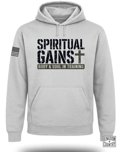 Spiritual Gains Body and Soul in Training hoodie product