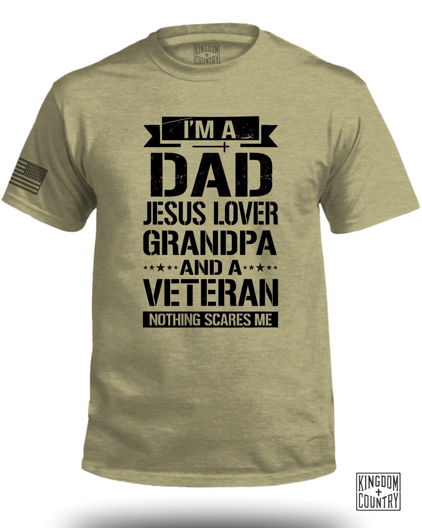 I'm A Dad Jesus Lover Grandpa Veteran T-Shirt Product