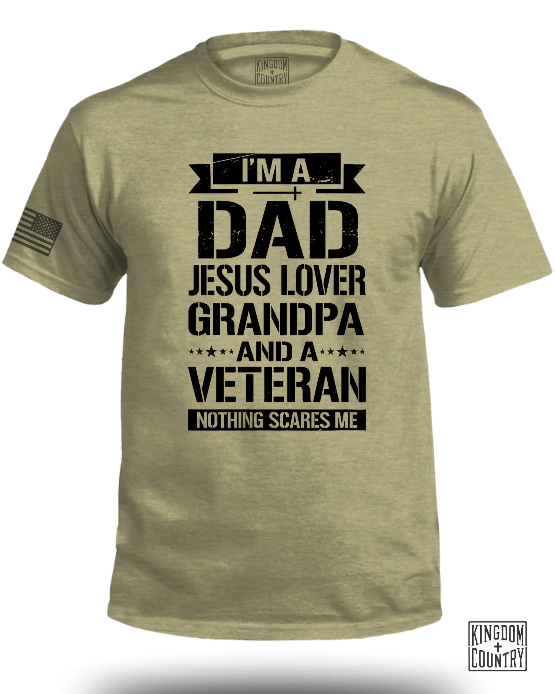 I'm A Dad Jesus Lover Grandpa Veteran T-Shirt Product