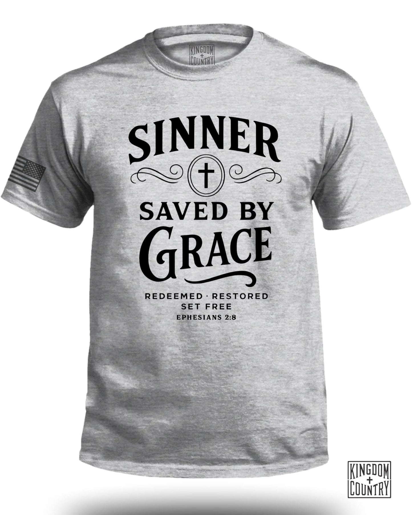 Sinner Saved by Grace Ephesians 2.8 T-shirt product