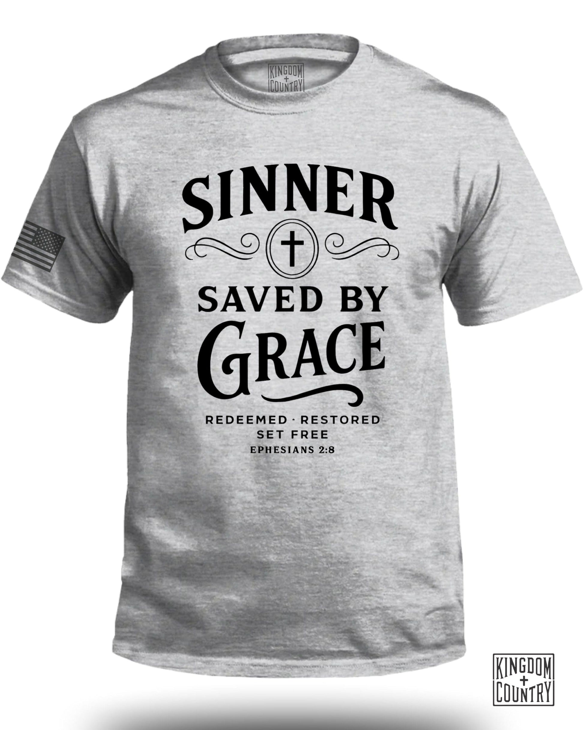 Sinner Saved by Grace Ephesians 2.8 T-shirt product
