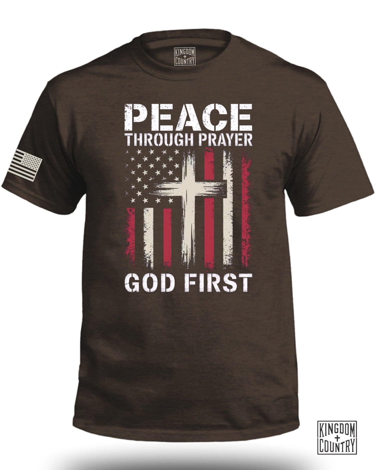 Peace Through Prayer God First T-Shirt product